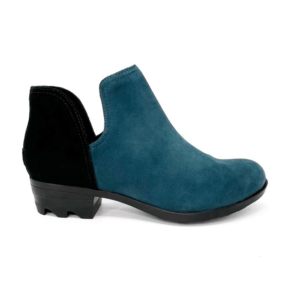 Sorel Lolla II Cut Out Boot Women’s Size 7.5 Dark Sea & Black Suede Booties EUC - Picture 4 of 13